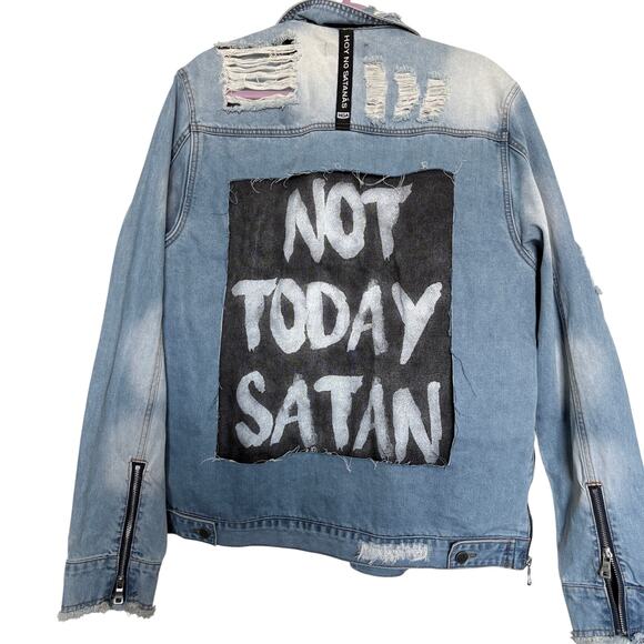 Native Supply Other - Native Supply HGA distressed jacket NOT TODAY SATAN graphic XL Streetwear RARE